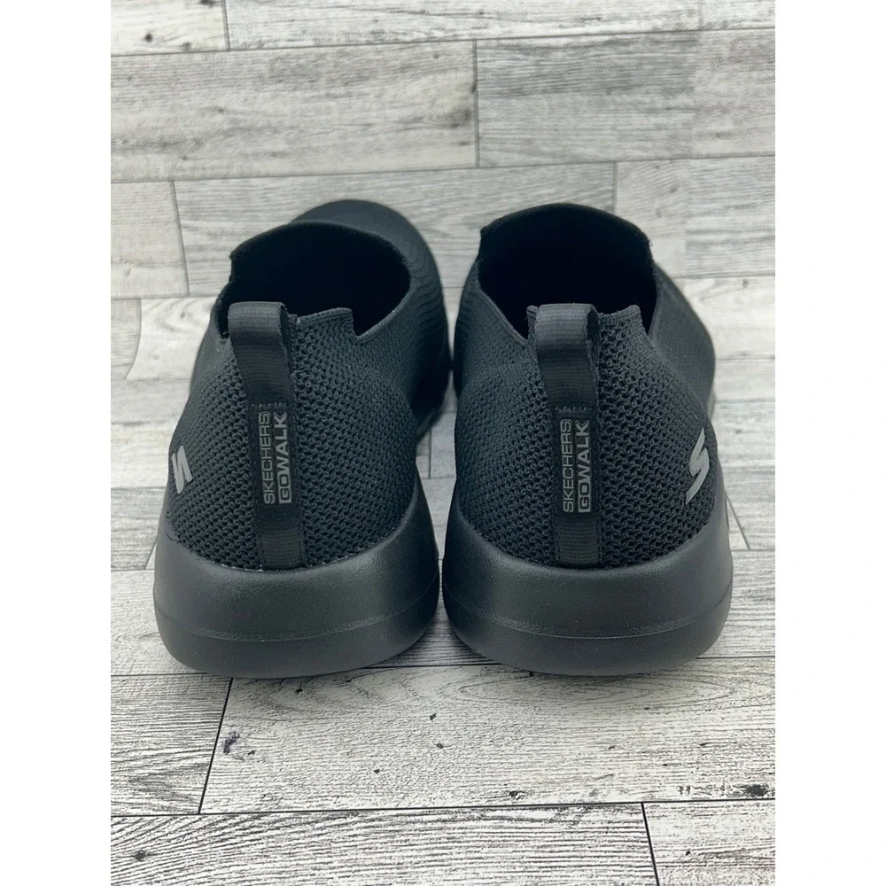 Skechers Go Walk Joy Stretch Fit Black Slip On Shoes 124187W Womens Sz 9.5 Wide